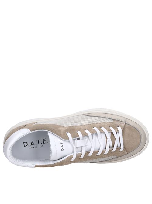 Sneakers in pelle e tessuto D.A.T.E. | LEVANTE DRAGONBEIGE-BIANCO